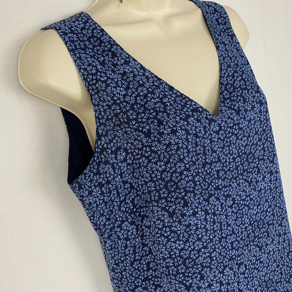 Vintage 90s Old Navy Maxi Dress Womens 6 Blue Dark Floral Dainty Cottage Sheath - Picture 2 of 12